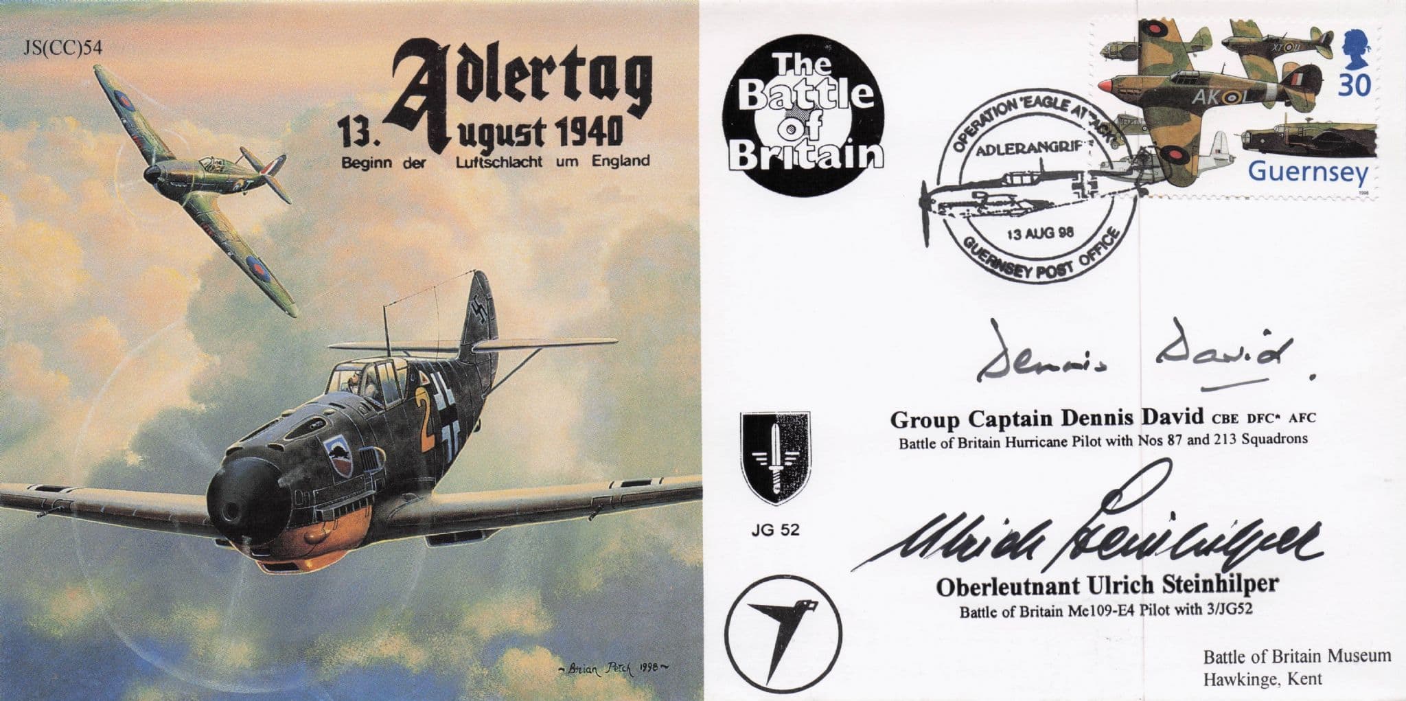 Dennis David German WW2 Knights Iron Cross Ace MULTI Hand Signed FDC