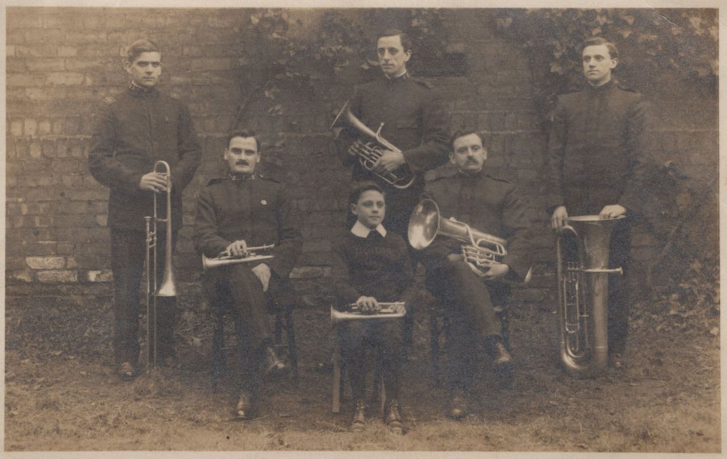 Derby 1911 Military Brass Music Band USA Service Old Postcard