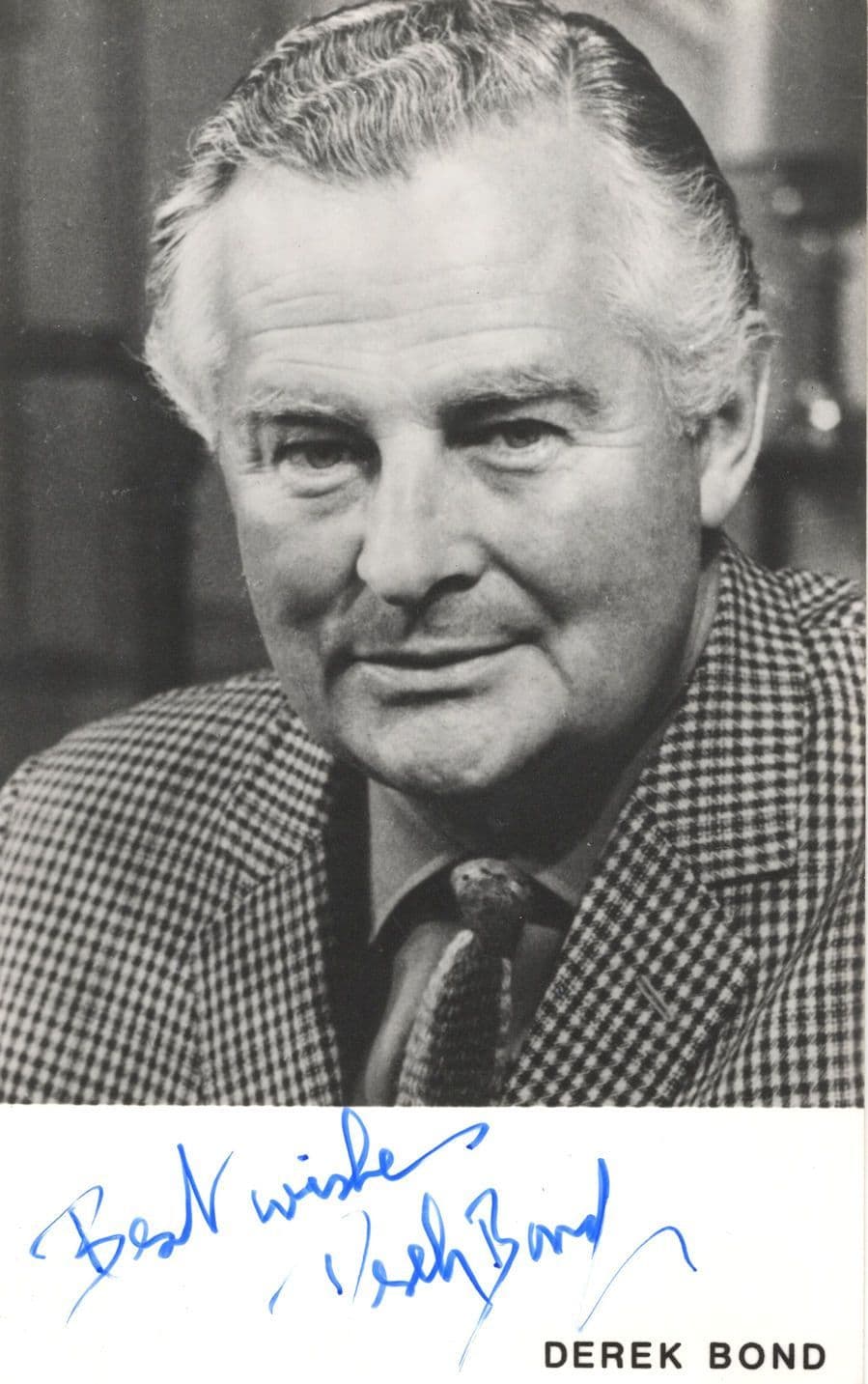Derek Bond as Mature Portrait Rare Undedicated Hand Signed Old Photo