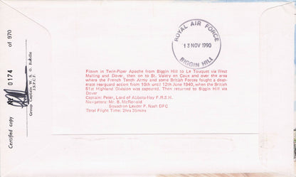 Derek Lang Cameron Highlanders G Skelton WW2 Fall Of France Hand Signed FDC