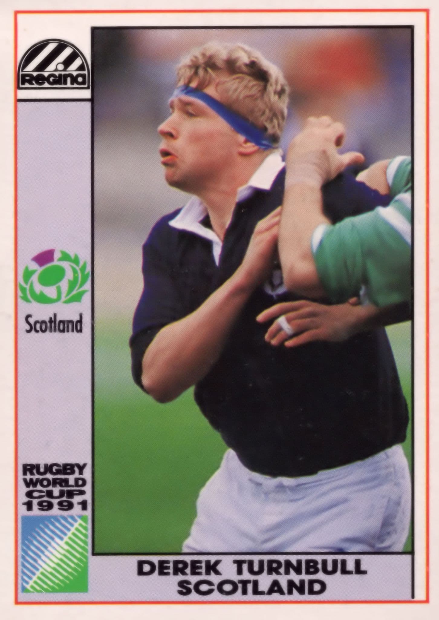 Derek Turnbull Scotland Hand Signed Rugby 1991 World Cup Card Photo