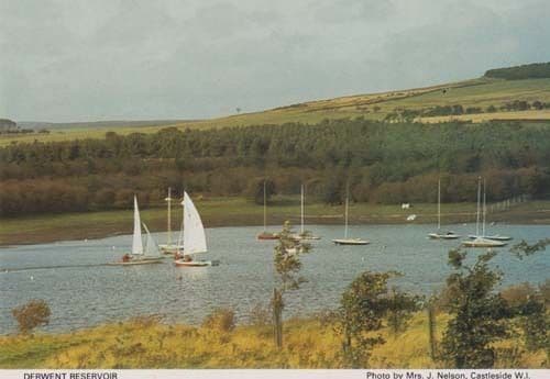Derwent Resevoir Yacht Boat Durham Rare Womens Institute Photo Postcard