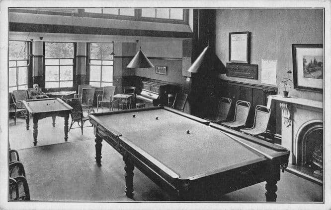 Desford Hall Leicester Convalescent Home Billiard Hall Postcard