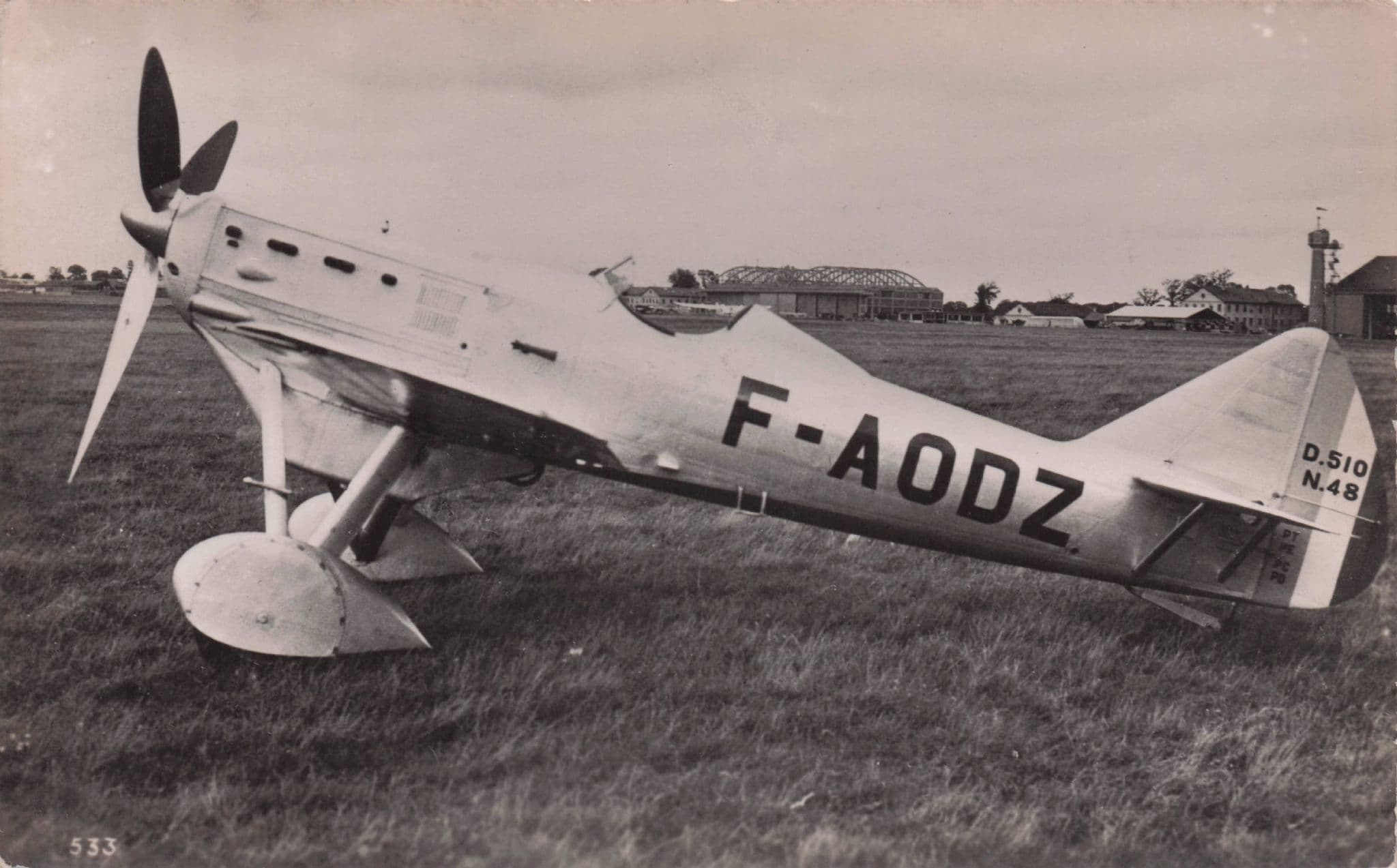 Dewoitine D510 Fighter Military Plane Real Photo Old Postcard