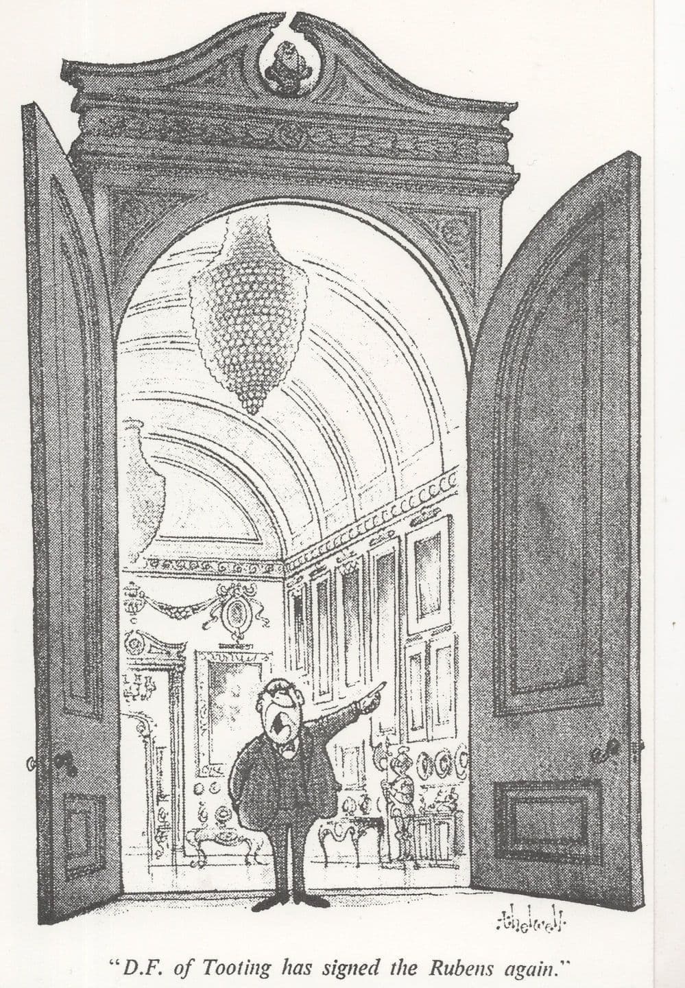 DF Of Tooting Has Signed The Rubens Again Punch Magazine Postcard
