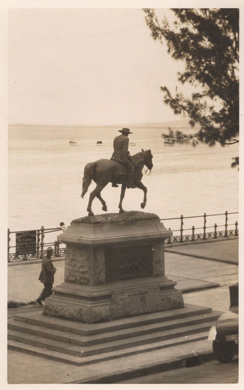 Dick King Statue Durban Africa Private Antique Rare RPC Postcard