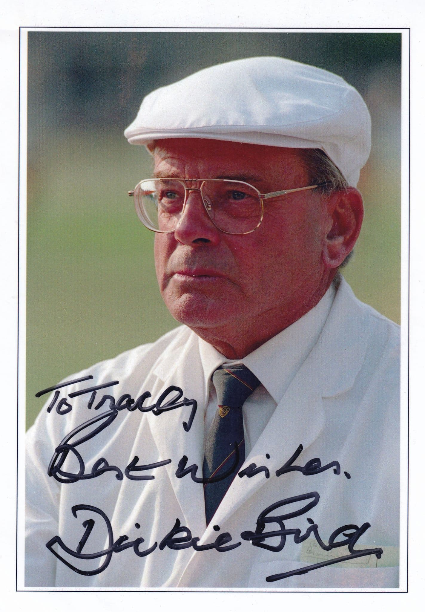 Dickie Bird Cricket Umpire Large 8x6 Hand Signed Photo