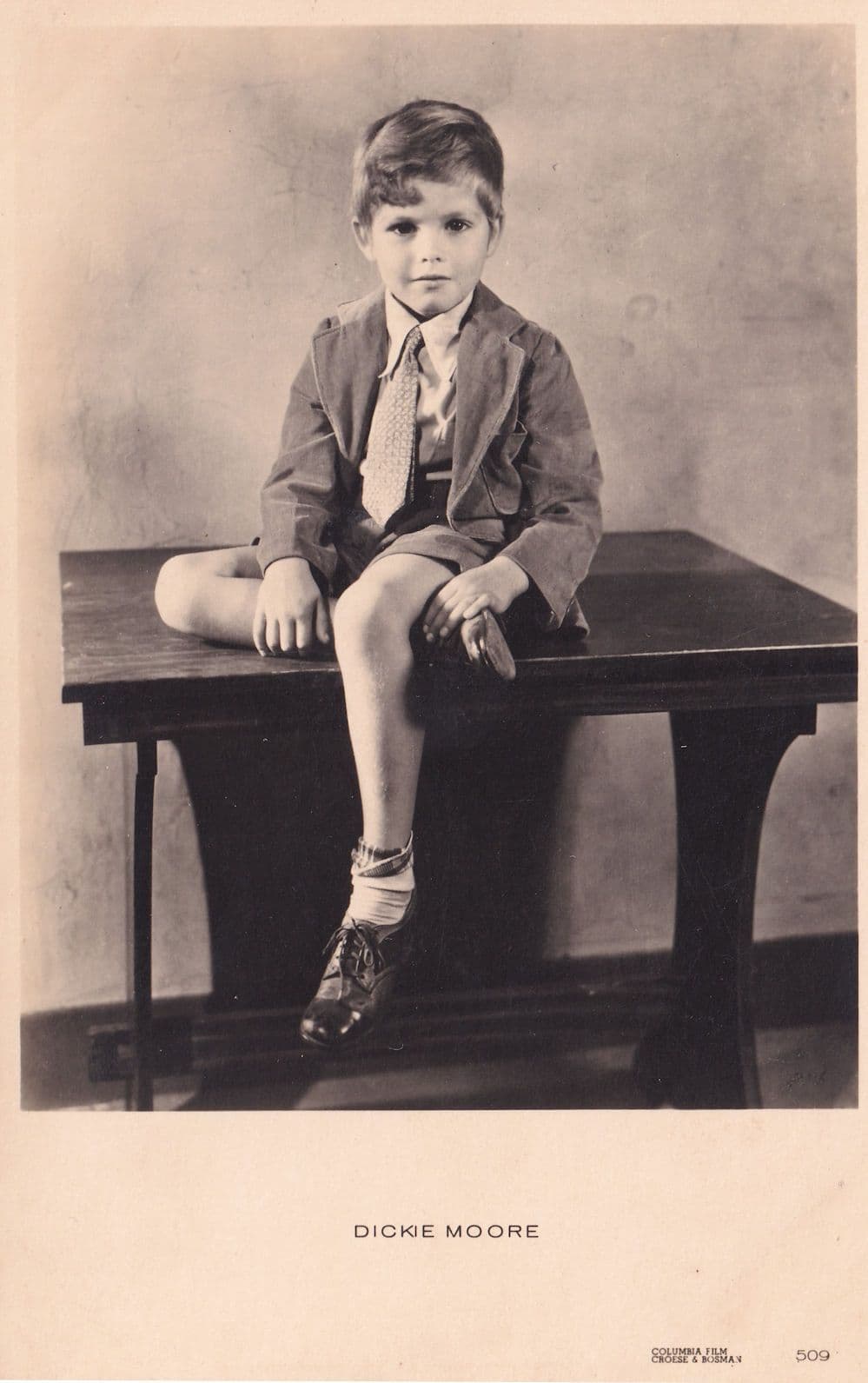 Dickie Moore Antique German Child Film Star Postcard