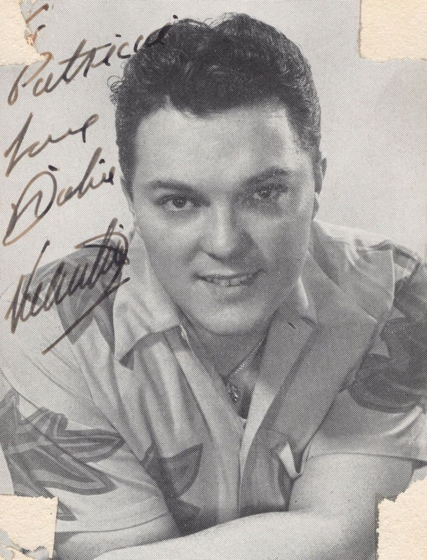 Dicky Valentine Early Official Fan Club Hand Signed Photo