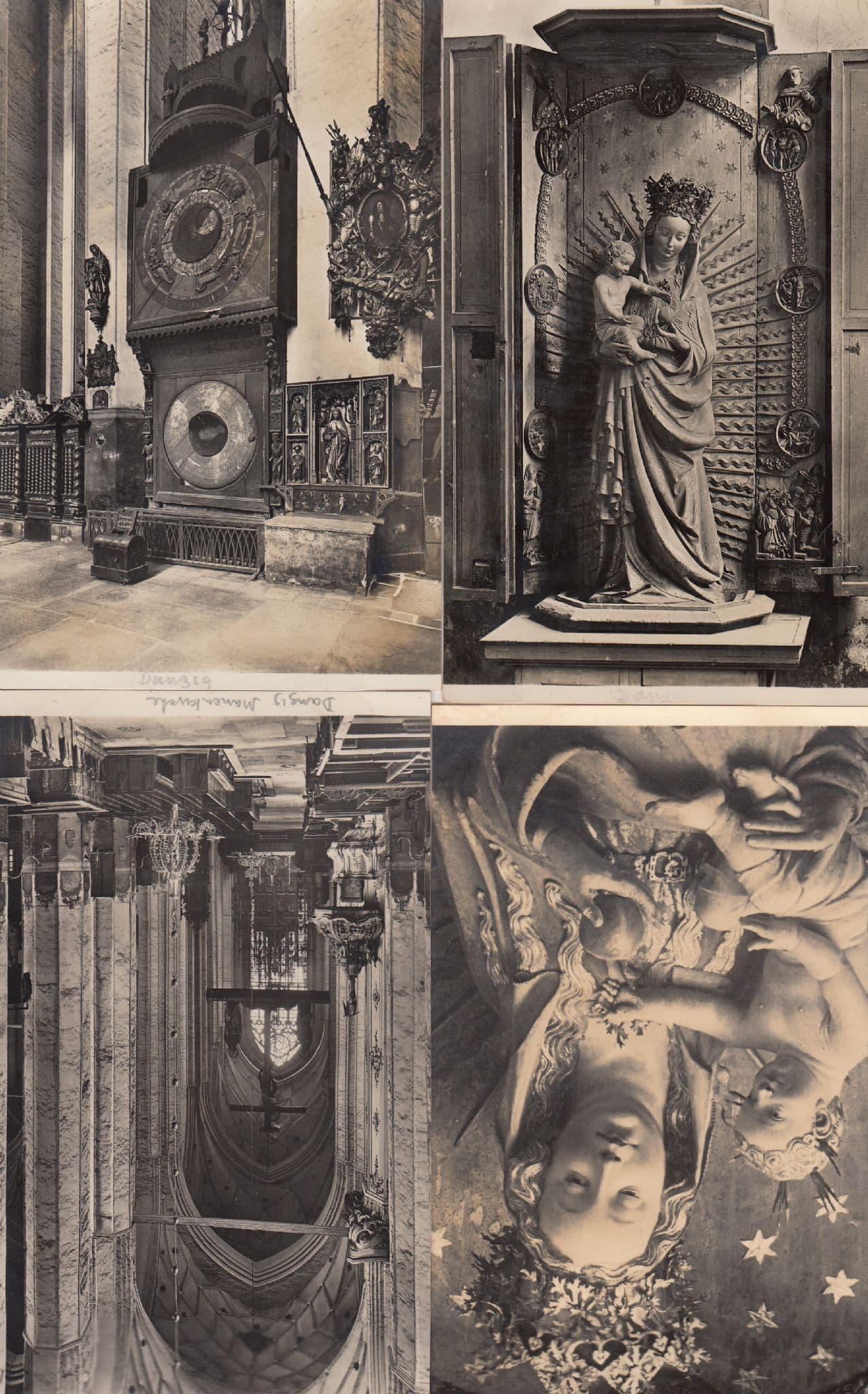 Die Marienkirche In Danzig Kirche 4x German Postcard s