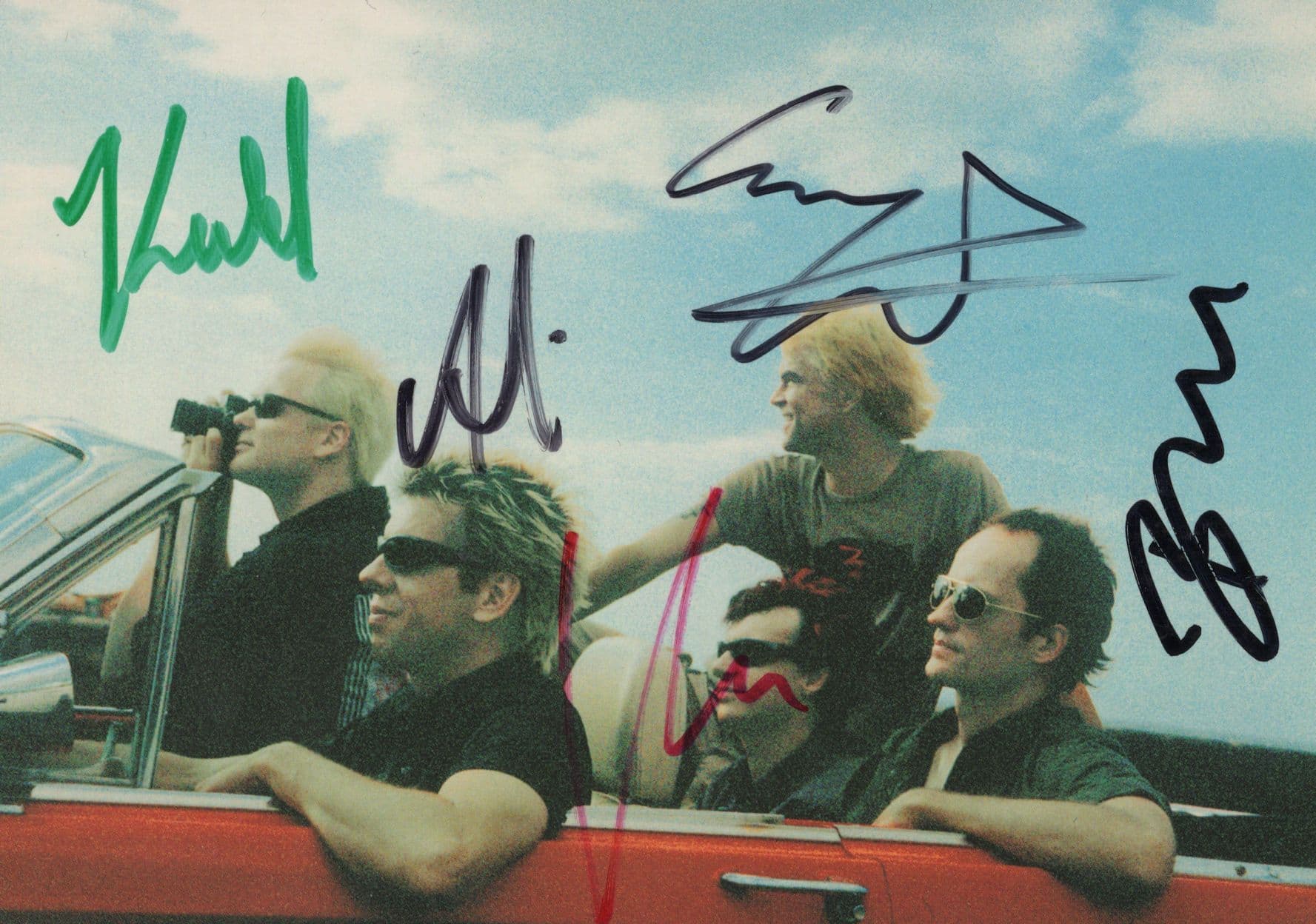 Die Toten Hosen German Punk Rock Band Hand Signed Card Photo