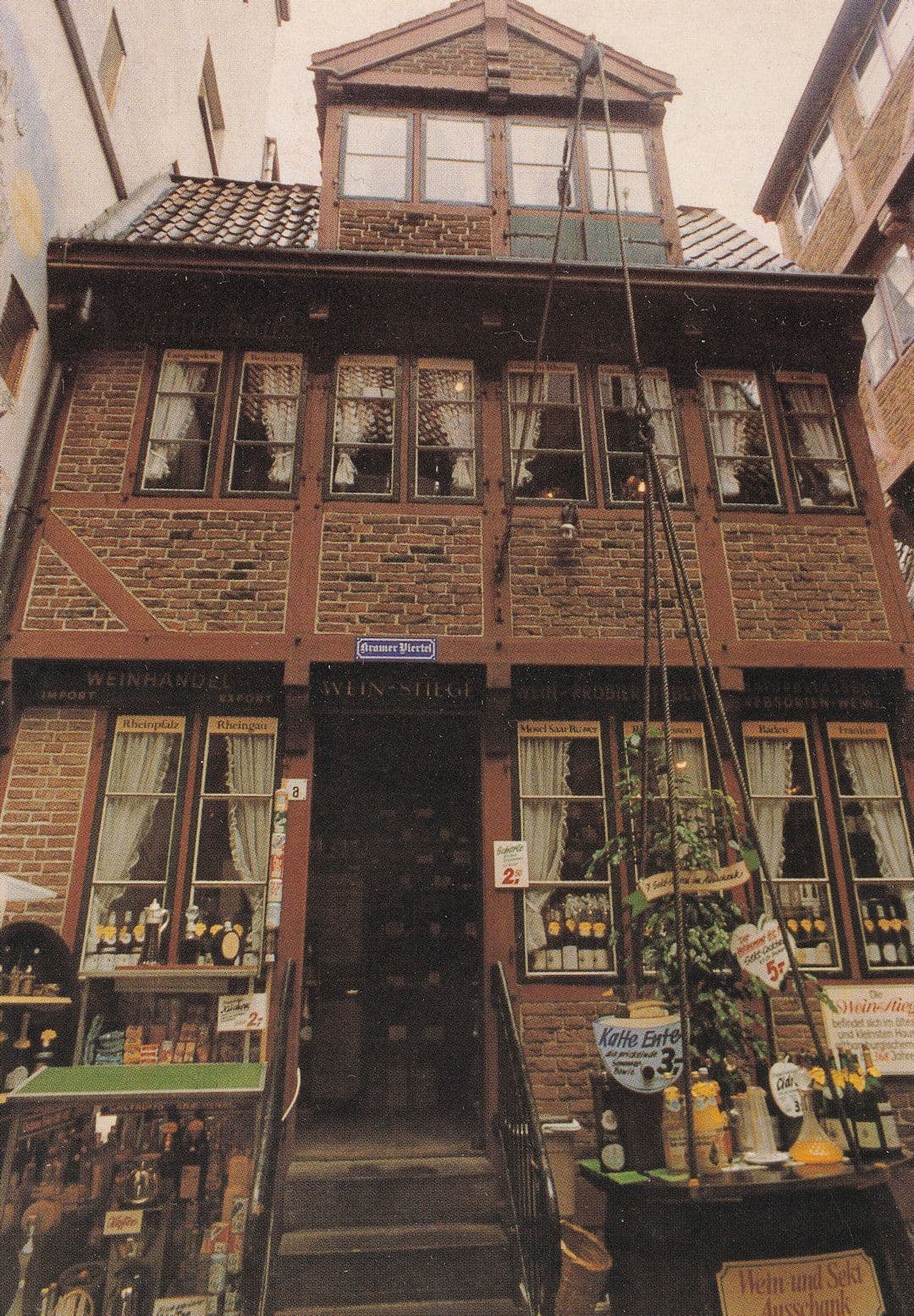 Die Wien Stiege Hamburg German Wine House Postcard