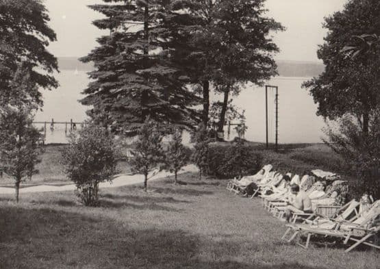 Diensdorf AM Scharmutzelsee FDGB Erholungsheim Sunbathing German RPC Postcard