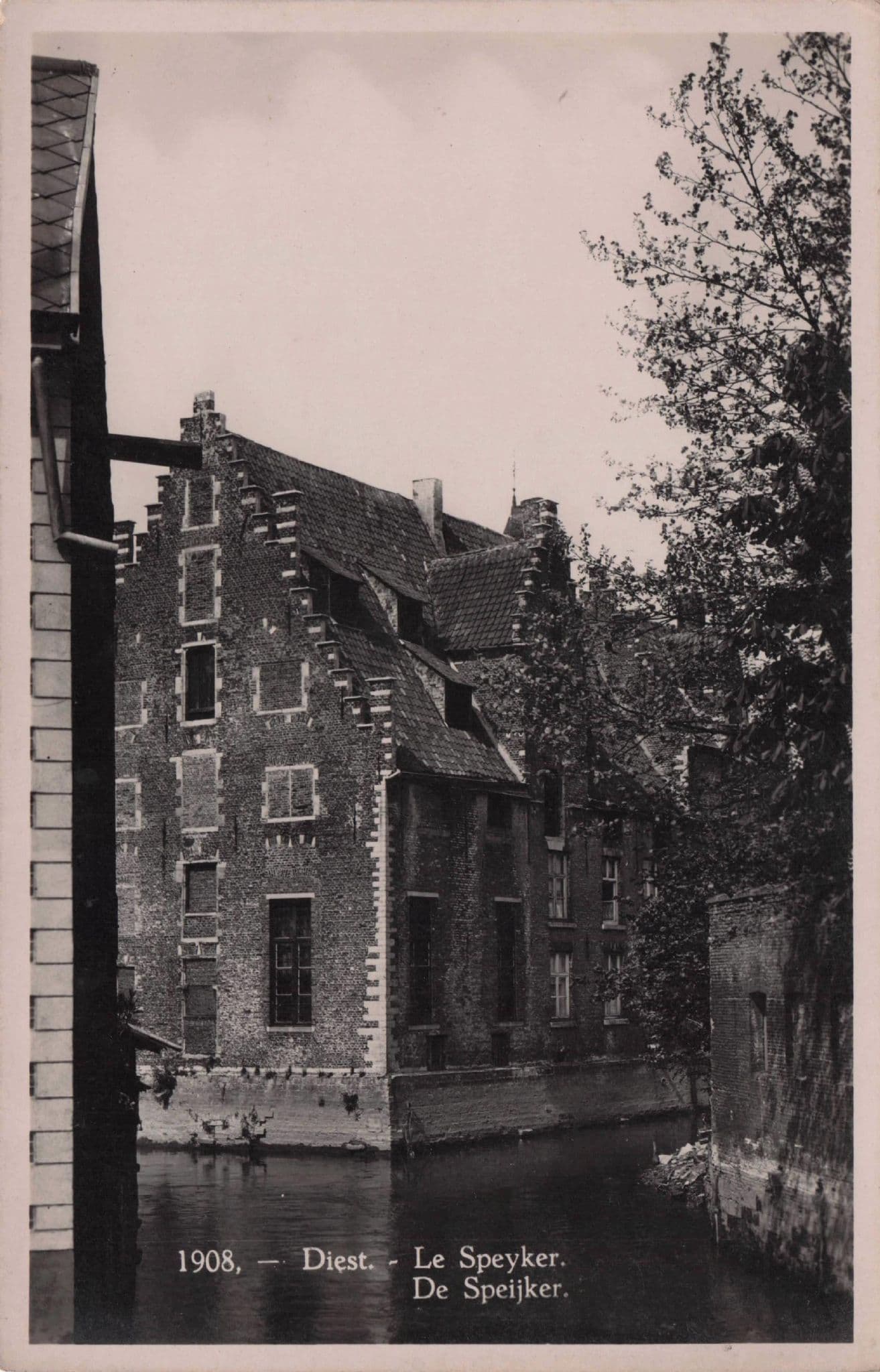 Diest Le Speyker River Waterside Belgium Antique Postcard