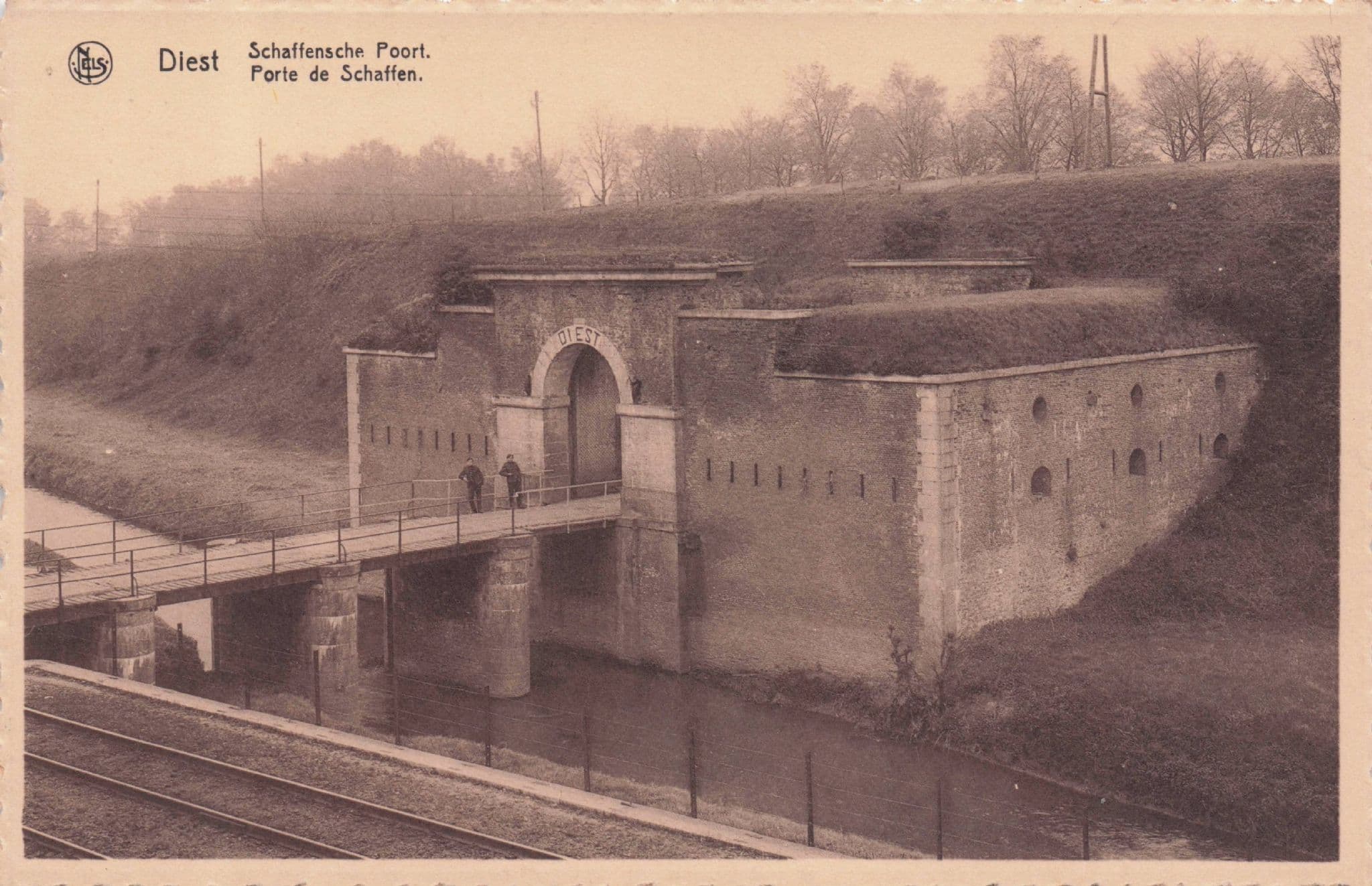 Diest Porte De Schaffon Bridge French Antique Postcard