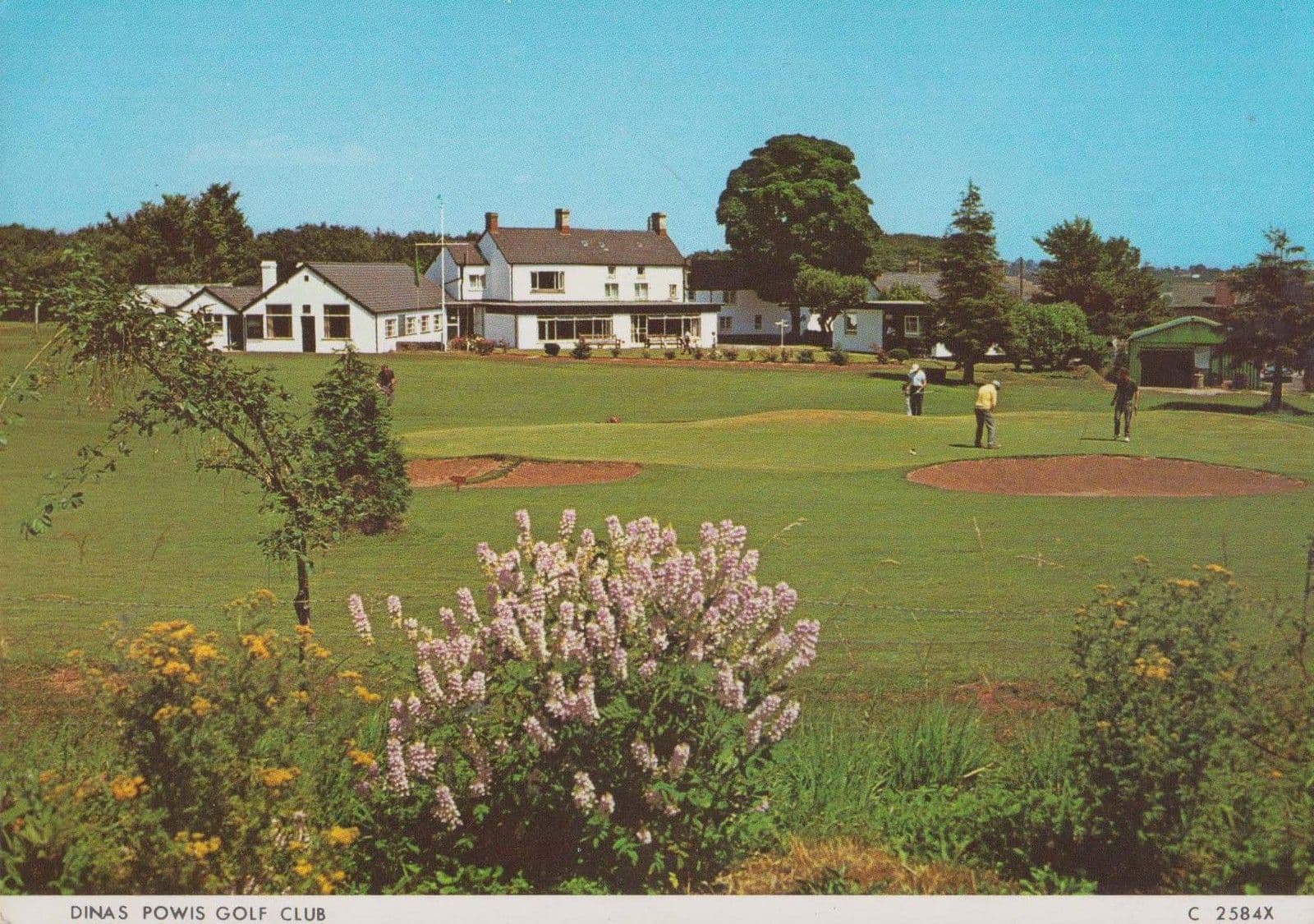 Dinas Powis The Golf Course Club Welsh 1970s Postcard