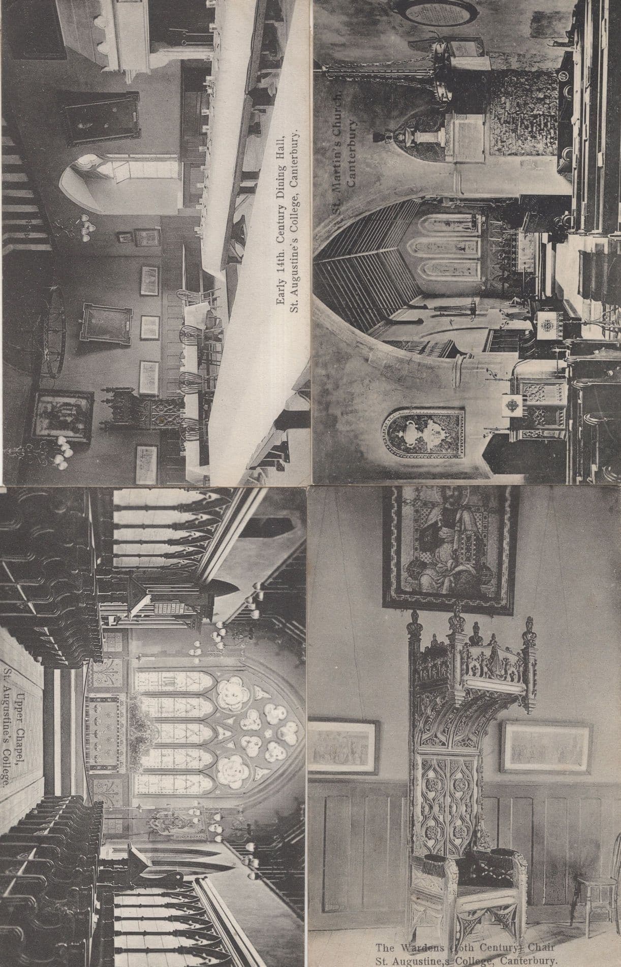 Dining Hall St Augustines College Wardens Chair Canterbury 4x Postcard s