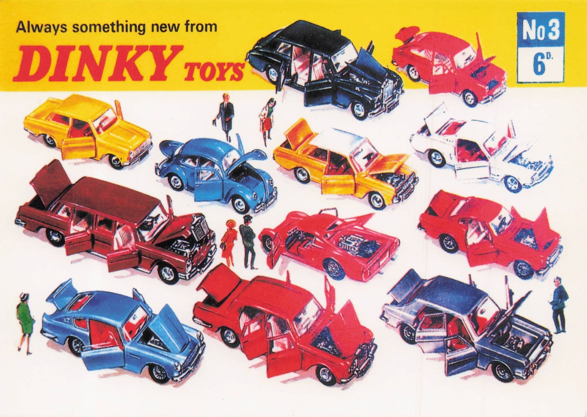 Dinky Toys Catalogue Classic Cars Miniatures Advertising Postcard