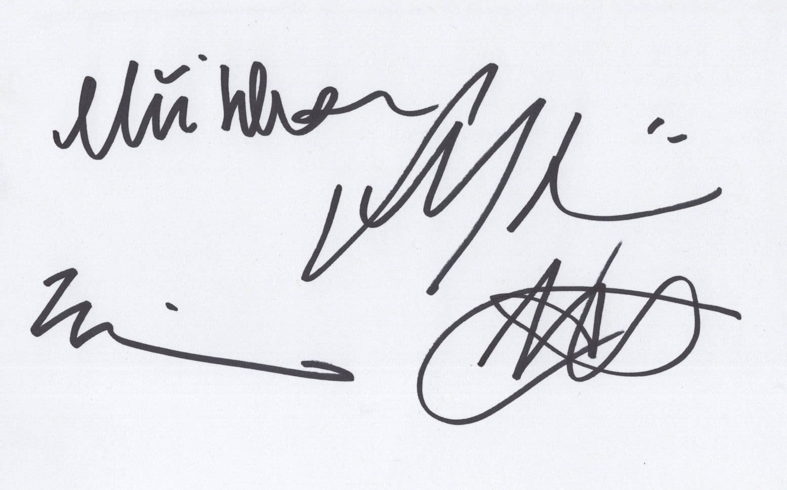Disco Ensemble Finland Pop Rock Band Hand Signed Autograph Card