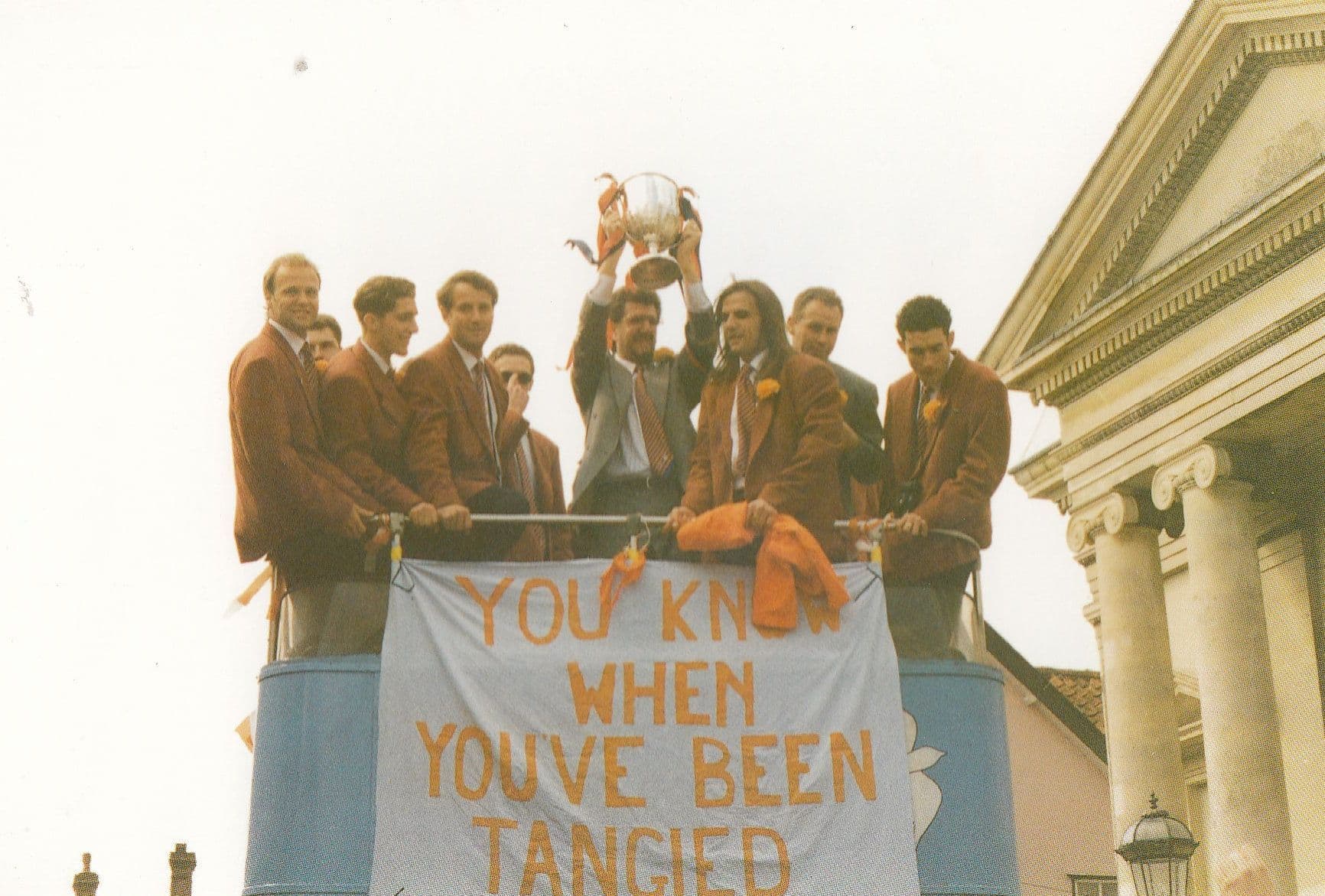 Diss FA Vase Football Club Norfolk Wembley Victory Bus Parade 1994 Postcard