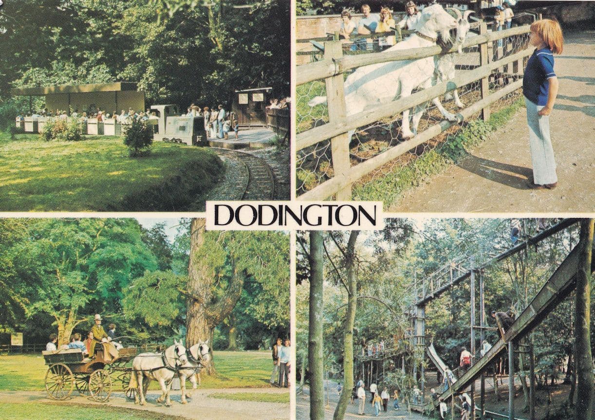 Dodington Gloucester Childrens Amusements Slide Animals 2x Postcard