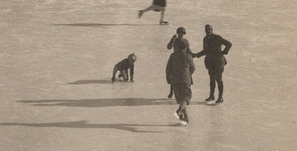 Dog Skating On Ice Rink at Hotel Schonegg Adelboden Switzerland Postcard