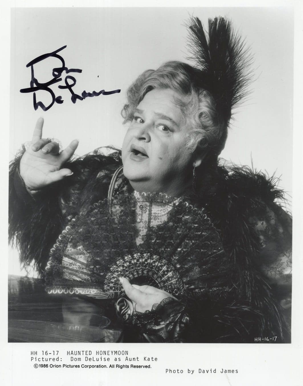 Dom De Luise of Mel Brooks Haunted Honeymoon 10x8 Hand Signed Photo