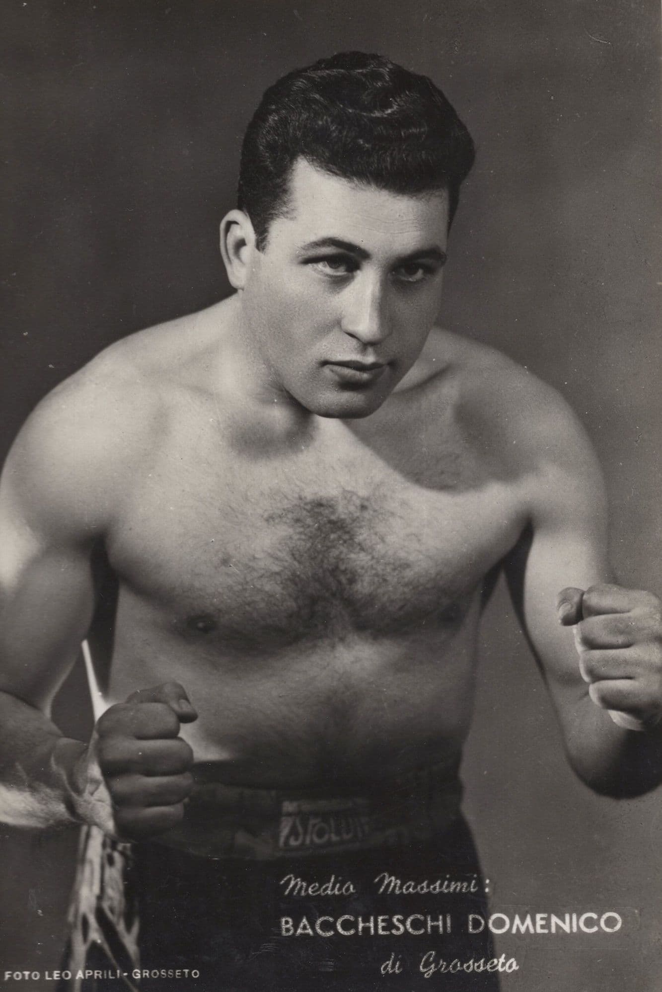 Domenico Baccheschi Italian Boxer Old Boxing Management Photo