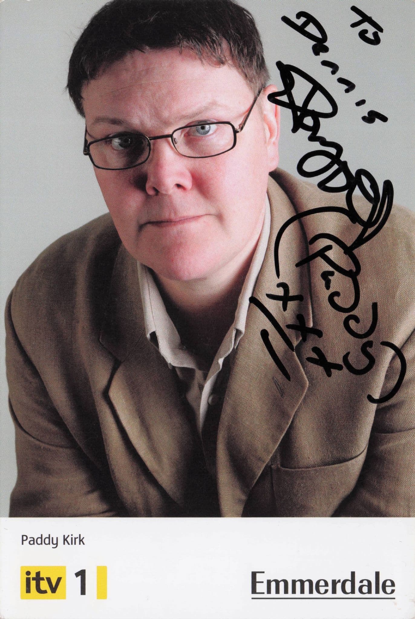 Dominic Blunt as Paddy Kirk Emmerdale Hand Signed Photo