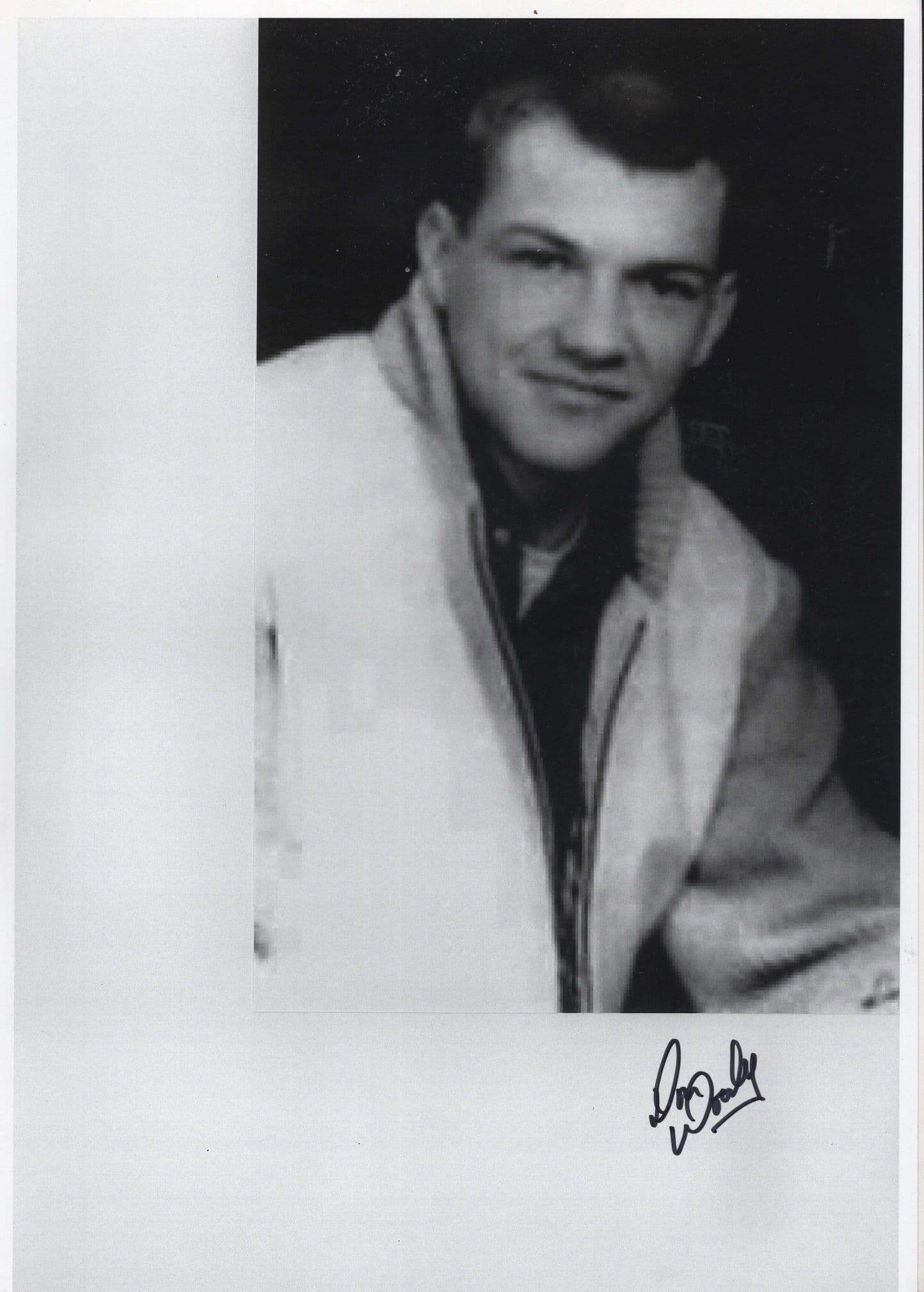 Don Woody American Rockabilly Drummer Giant Hand Signed Photo