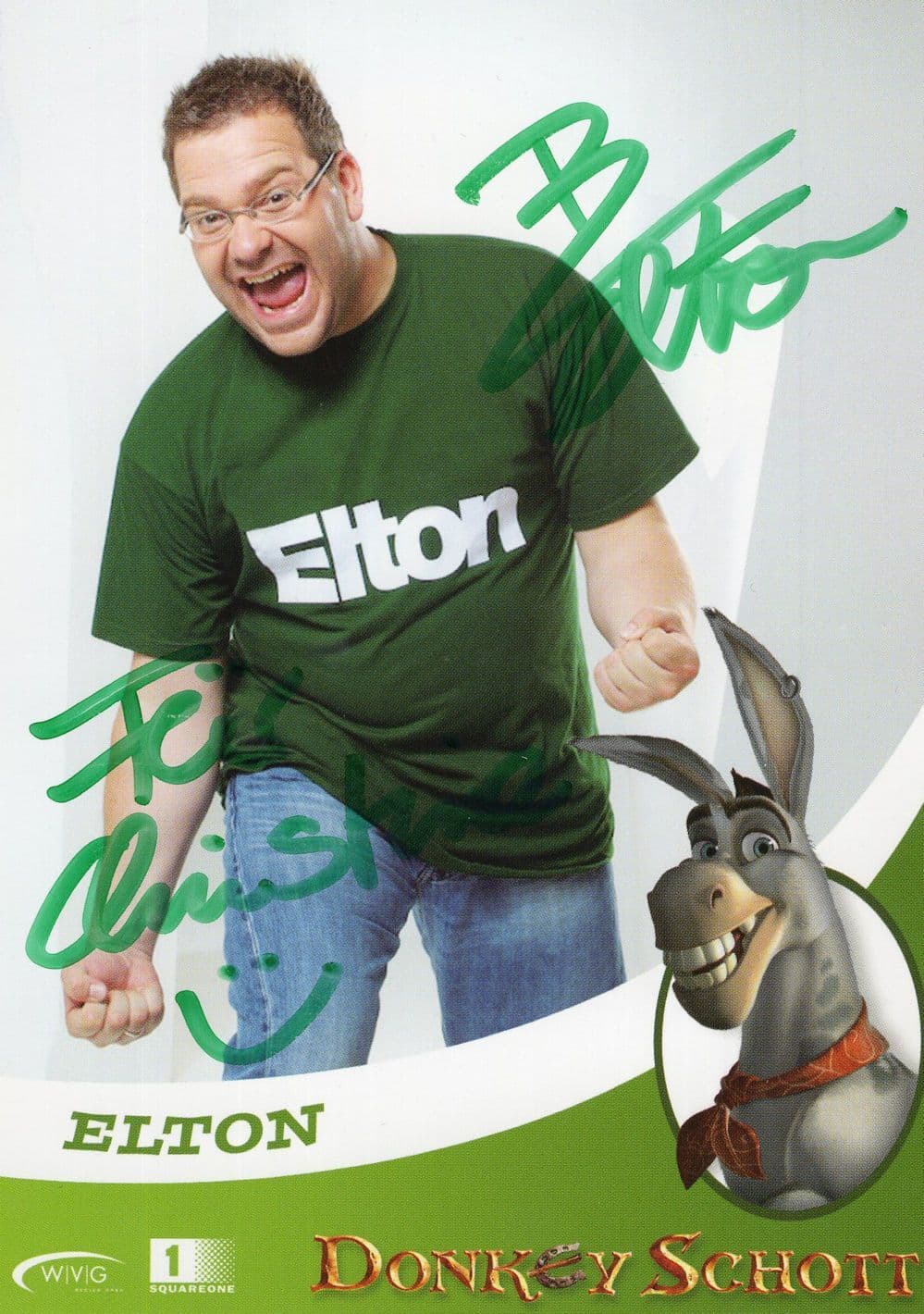 Donkey Xote Schott Don Quixote Cartoon Film Actor Hand Signed Photo