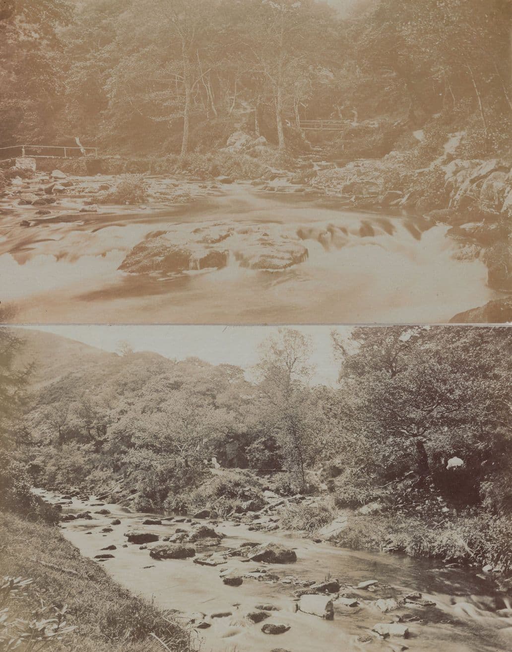 Doone Valley Somerset Devon 2x Antique RPC Postcard s