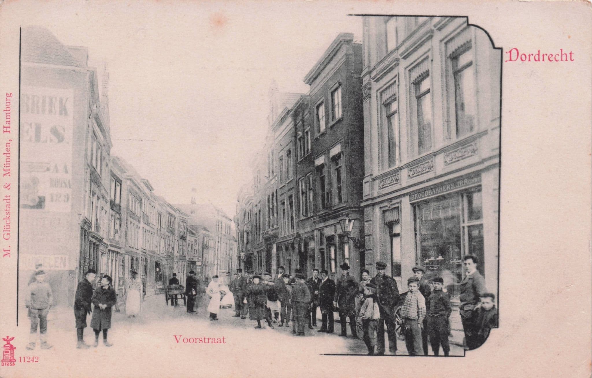 Dordrecht Voorstraat Holland Antique Postcard
