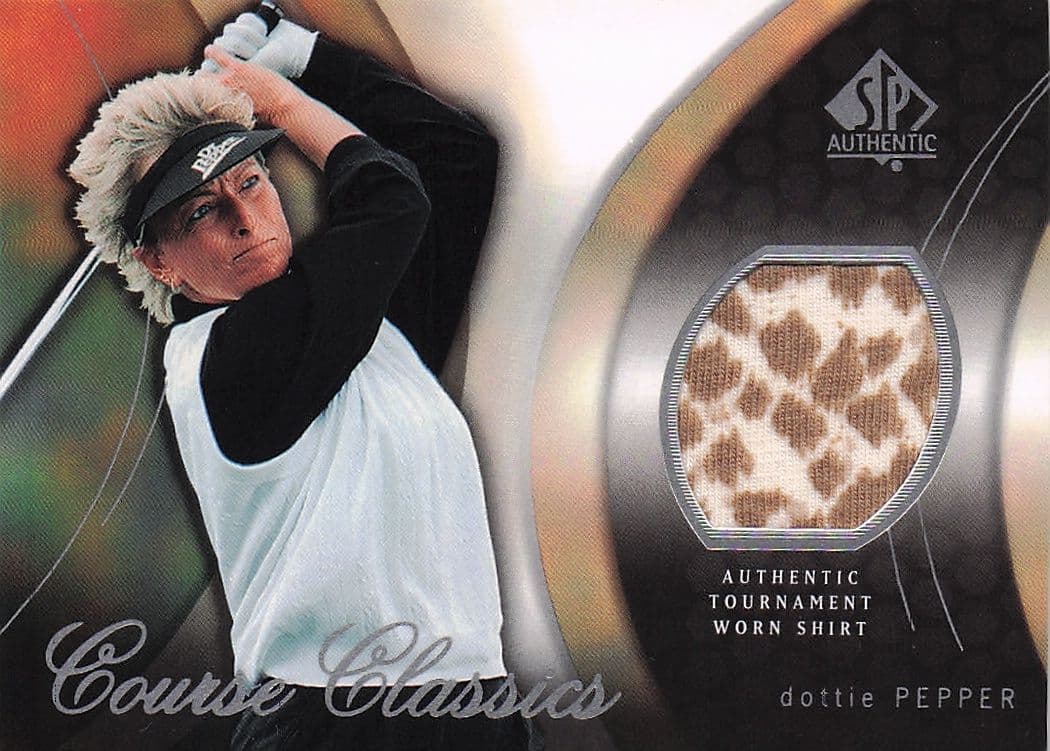 Dottie Pepper Course Classics 2004 Authentic Tournament Upper Deck Golf Shirt Card