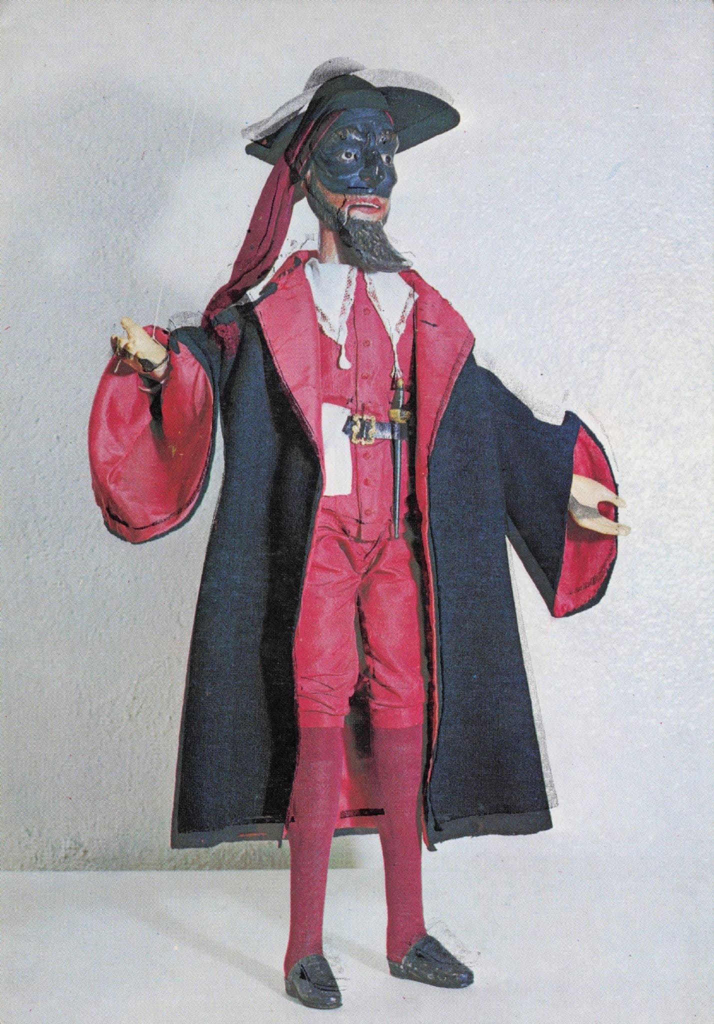 Dottore Marionette Italian Antique Wood Carving Circus Rare Postcard