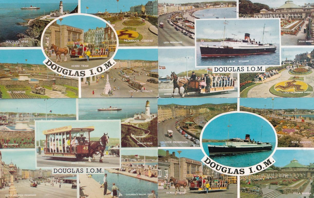 Douglas Isle Of Man 4x 1960s Transport Multi View Postcard s