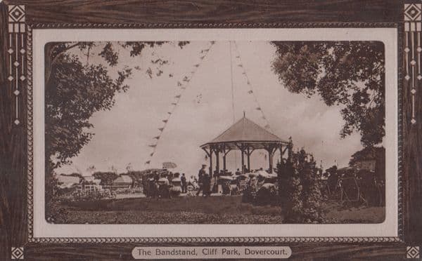 Dovercourt Essex Hairdresser Tobacconist Publishers Bandstand Rare Old Postcard