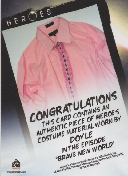 Doyle Samuel Sullivan Heroes TV Show Real Costume Card