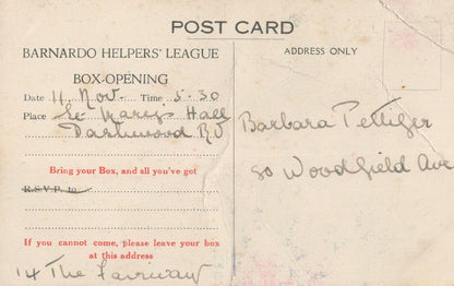 Dr Barnardo's Homes Helpers League Bonzo Worn Comic Postcard