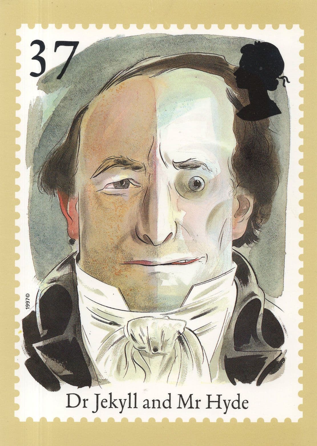 Dr Jekyll & Mr Hyde of Book RMPQ Stamp Rare Postcard