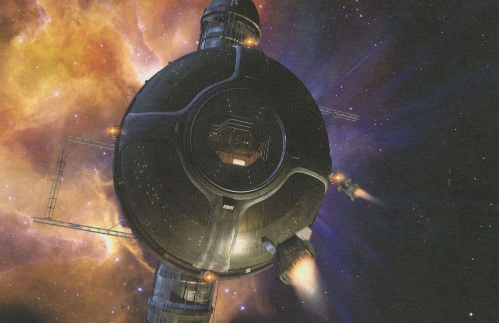 Dr Who Platform One Earth Sun Space Shuttle Rocket TV Show Postcard