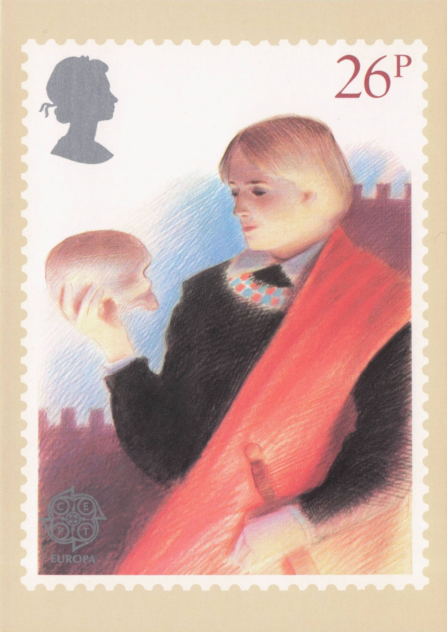 Drama Mask Talking Skull Theatre Royal Mail Stamp Ltd Edn Postcard