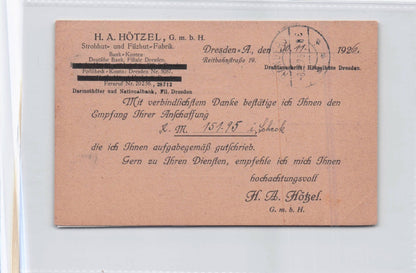 Dresden Straw & Hat Fashion Factory Antique German Antique Postcard