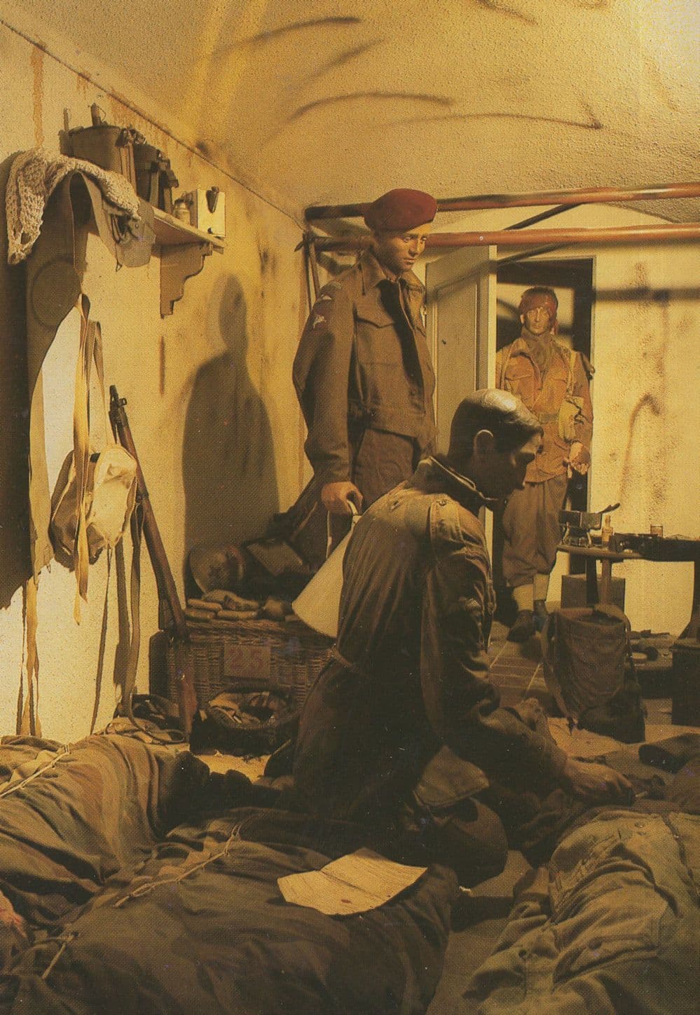 Dressing Station Soldiers Army Military Museum WW2 Postcard