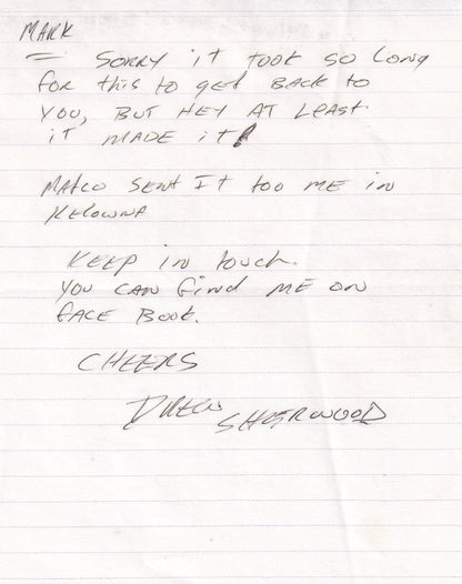 Drew Sherwood Ice Road Truckers Large Hand Signed Photo & Letter