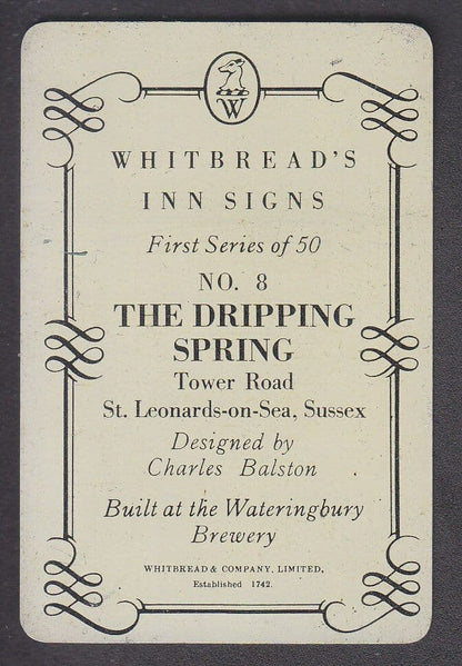 Dripping Spring St Leonards On Sea Sussex Metal Pub Sign Whitbread Ephemera