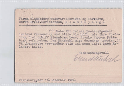 Dry Sawdust Request Flensburg Ship Pattiburg Train German Old Postcard