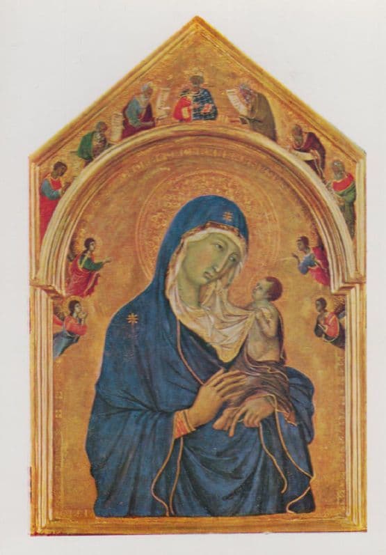 Duccio The Virgin & The Child With Saints National Gallery Painting Postcard