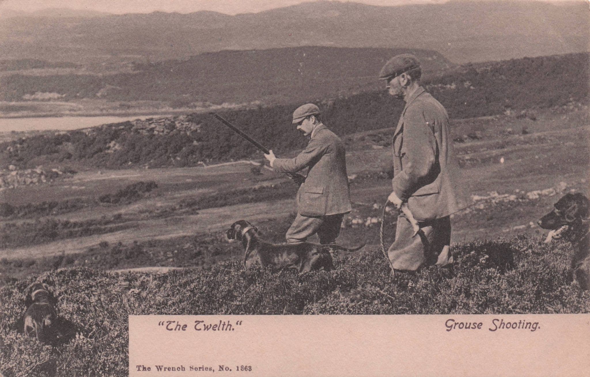 Duck Grouse Pheasant Shooting Hunters London Wrench Series Old Postcard