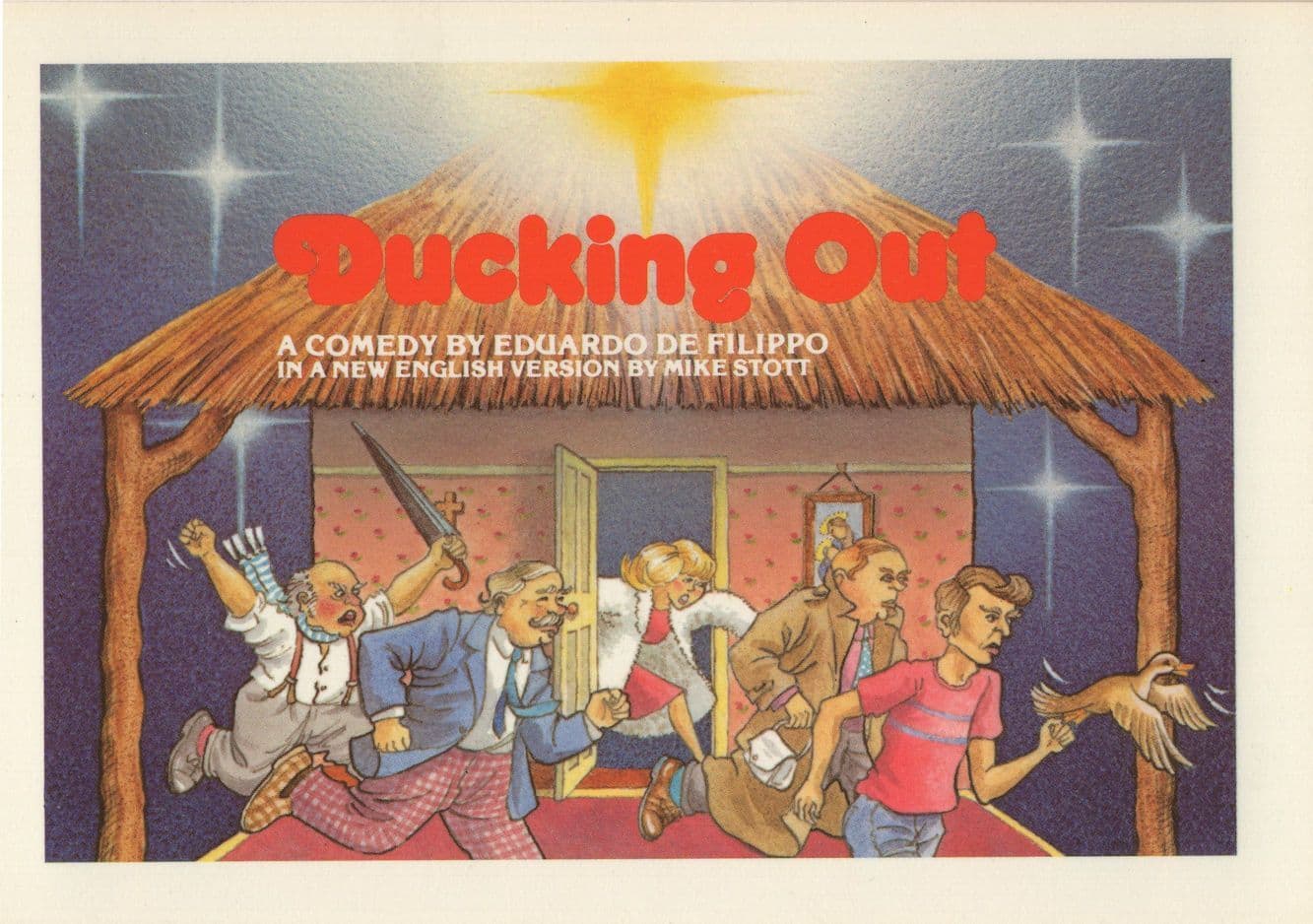 Ducking Out Eduardo De Filippo Greenwich Theatre 1983 Postcard